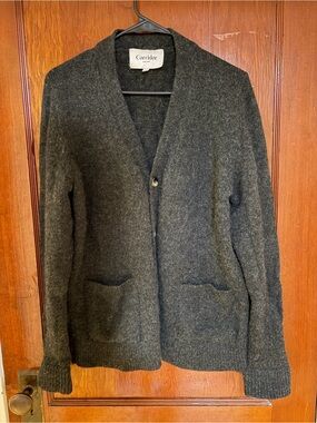 Corridor Charcoal Gray Men's Shawl-Collar Cardigan